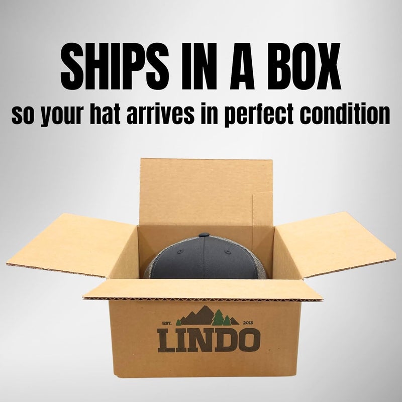 Lindo Trucker Hat [ Great Outdoors Design ] for Men and Women: Mid Profile Cap with Breathable Mesh Back and Adjustable Snap - Image 5